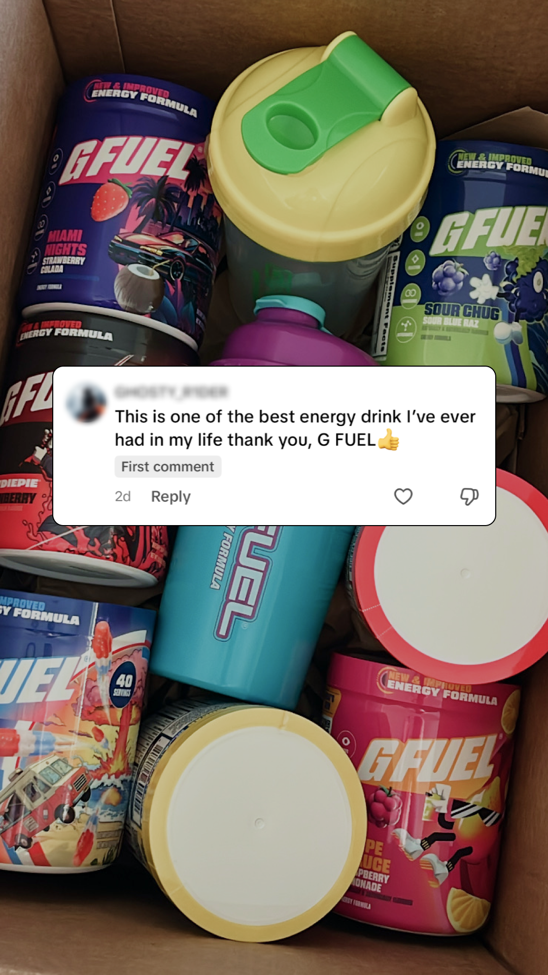 G FUEL Facebook ad