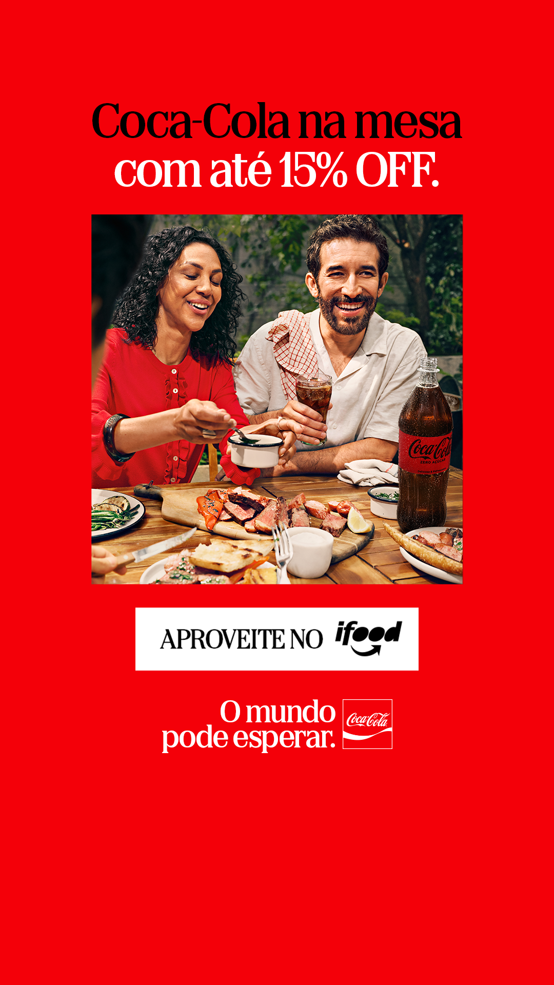 Coca-Cola Facebook ad: Até 15% de desconto