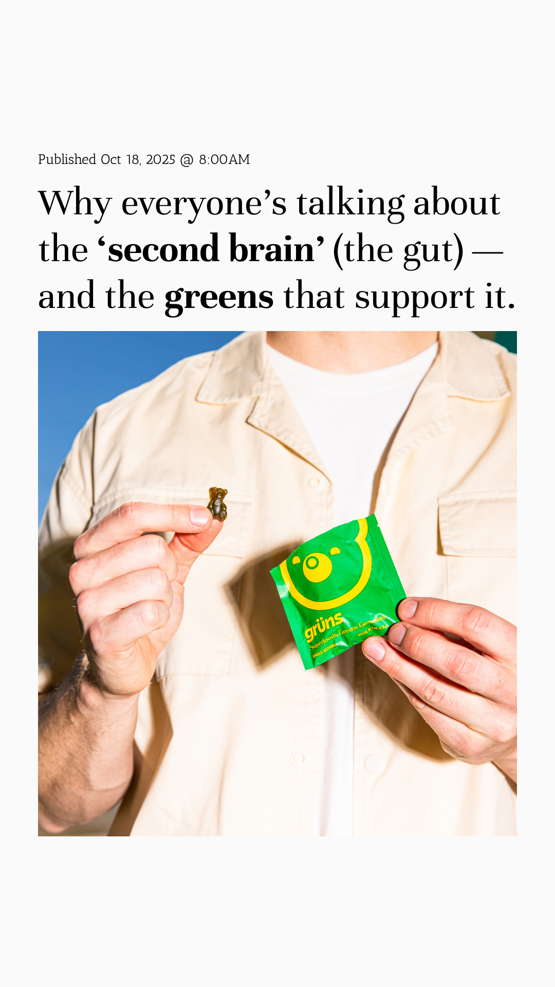 Grüns Facebook ad