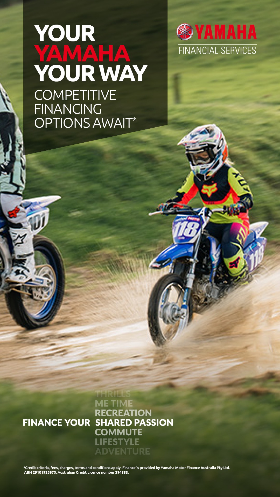 Yamaha Financial Services Australia Facebook ad from Apr 10, 2025