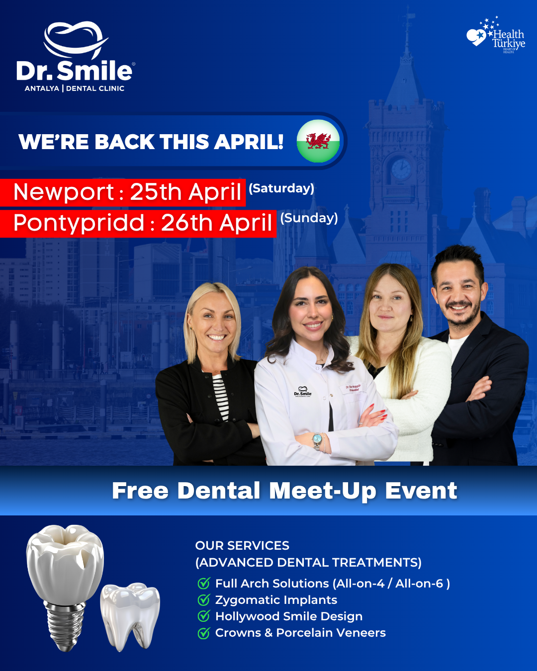Dr Smile Antalya Dental Clinic Facebook ad: FREE DENTAL MEET-UP!