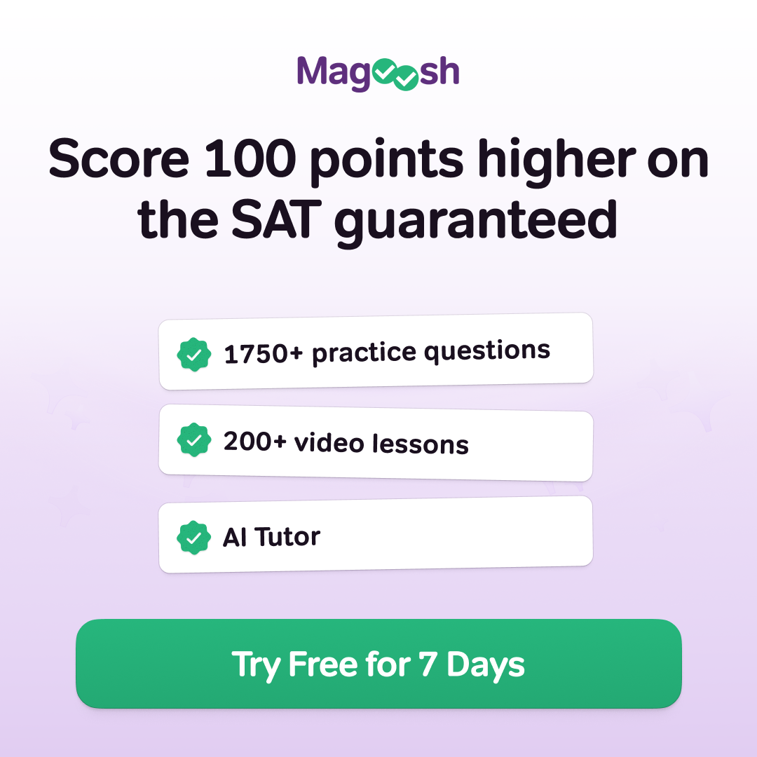 Magoosh Facebook ad: SAT Prep