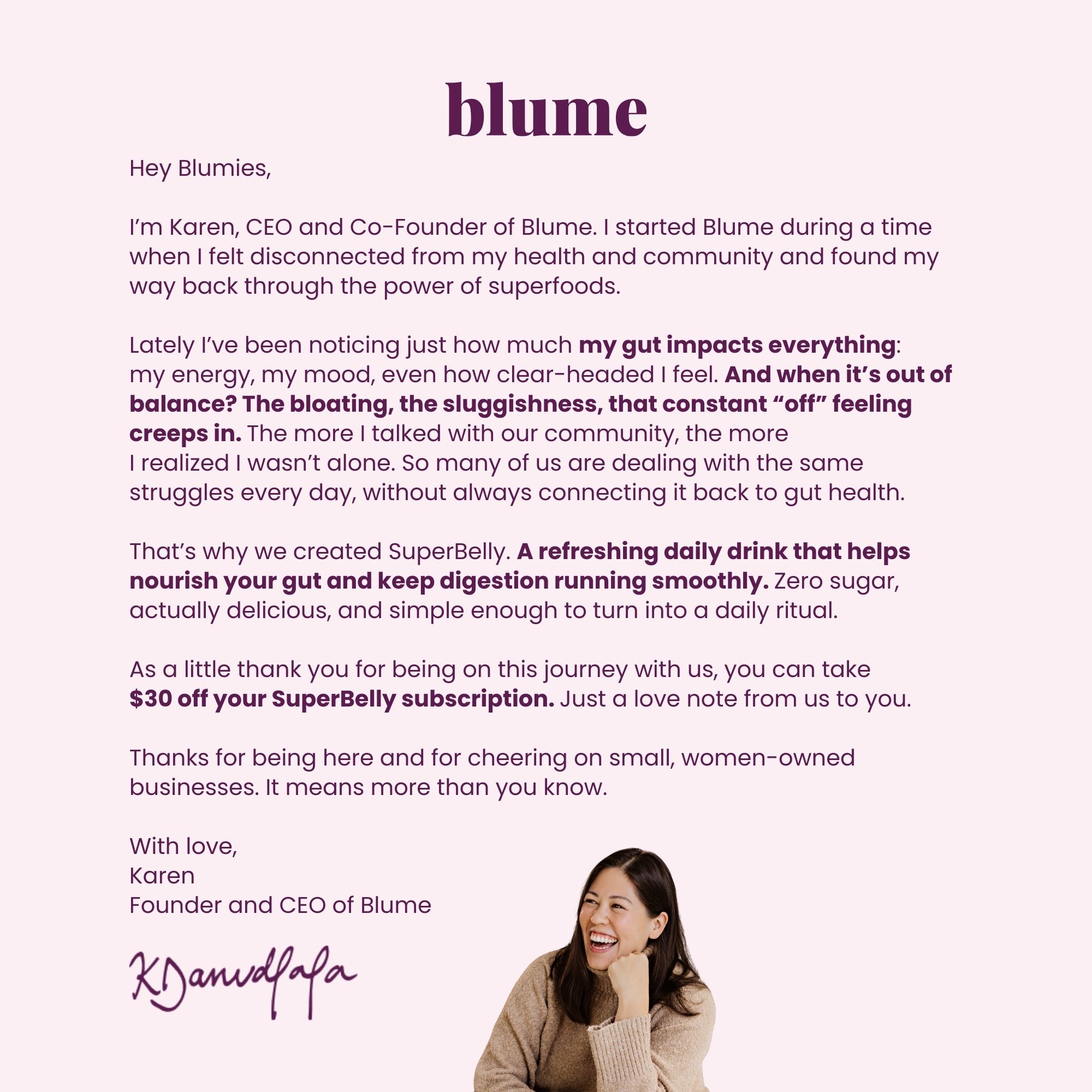 Blume Facebook ad