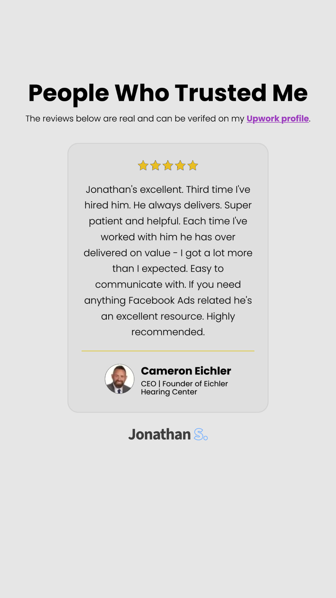 Jon the Freelancer - Meta Ads Expert Facebook ad