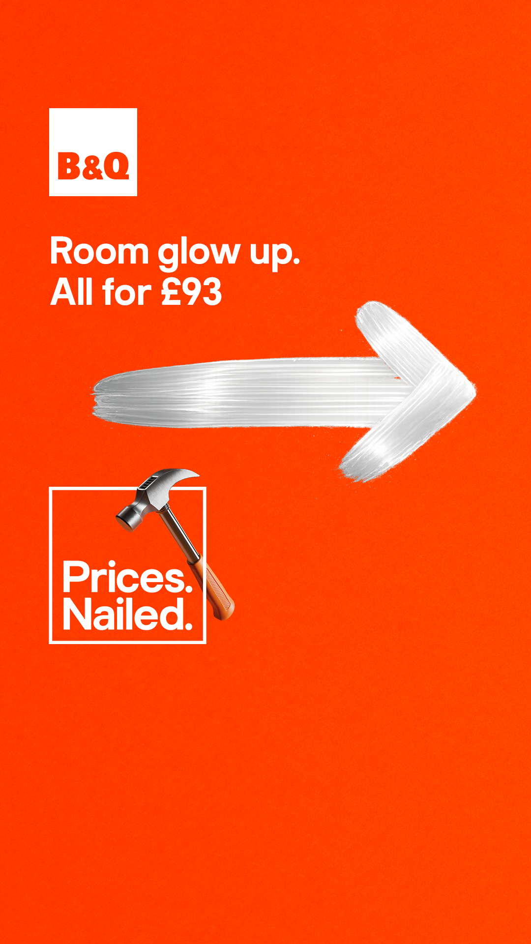 B&Q Facebook ad: Get more done for less, with Prices Nailed…
