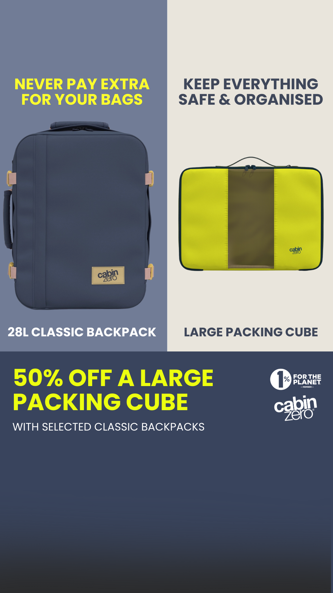 CabinZero Facebook ad