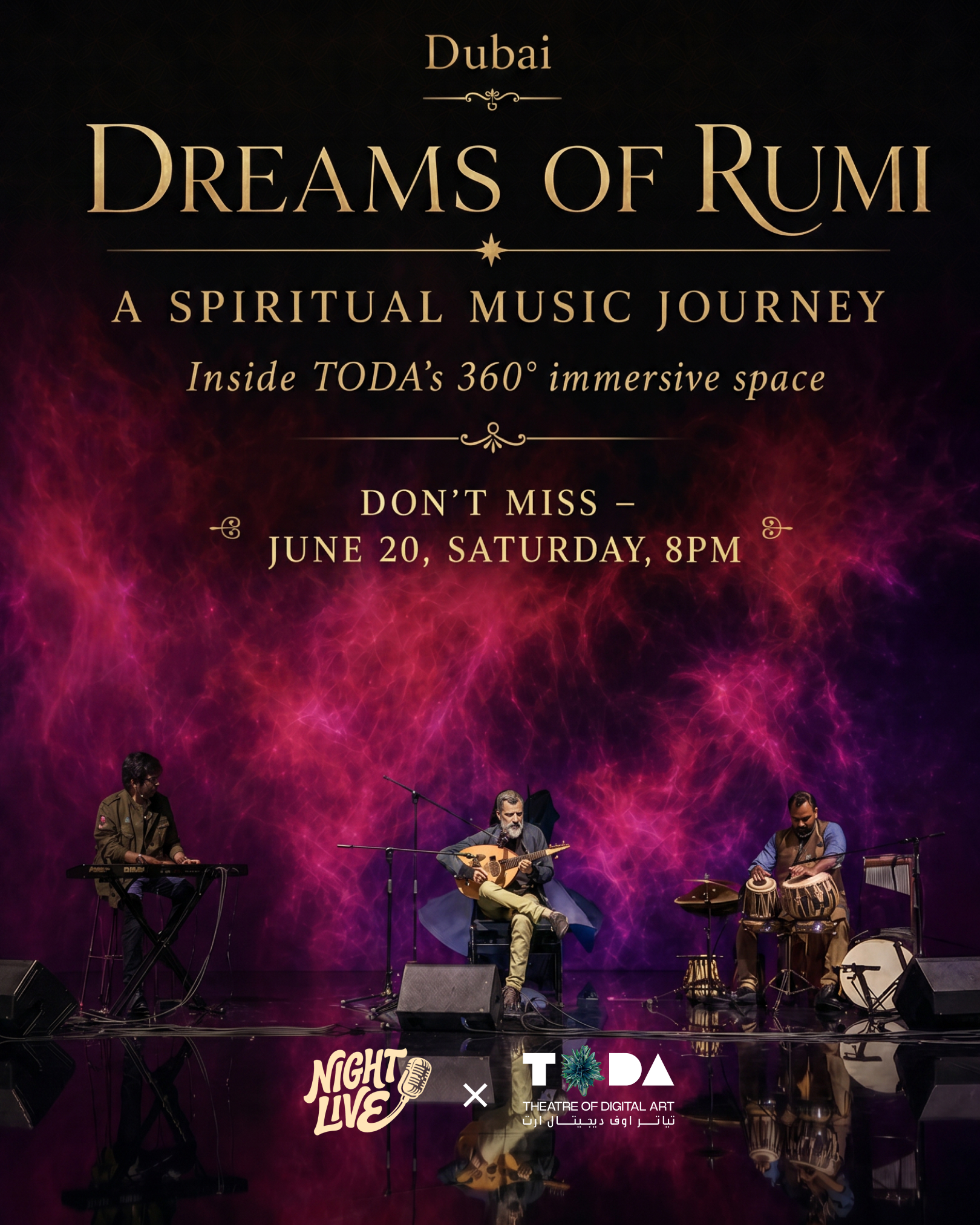 TODA Dubai - Theatre of Digital Art Facebook ad from Jun 7, 2026