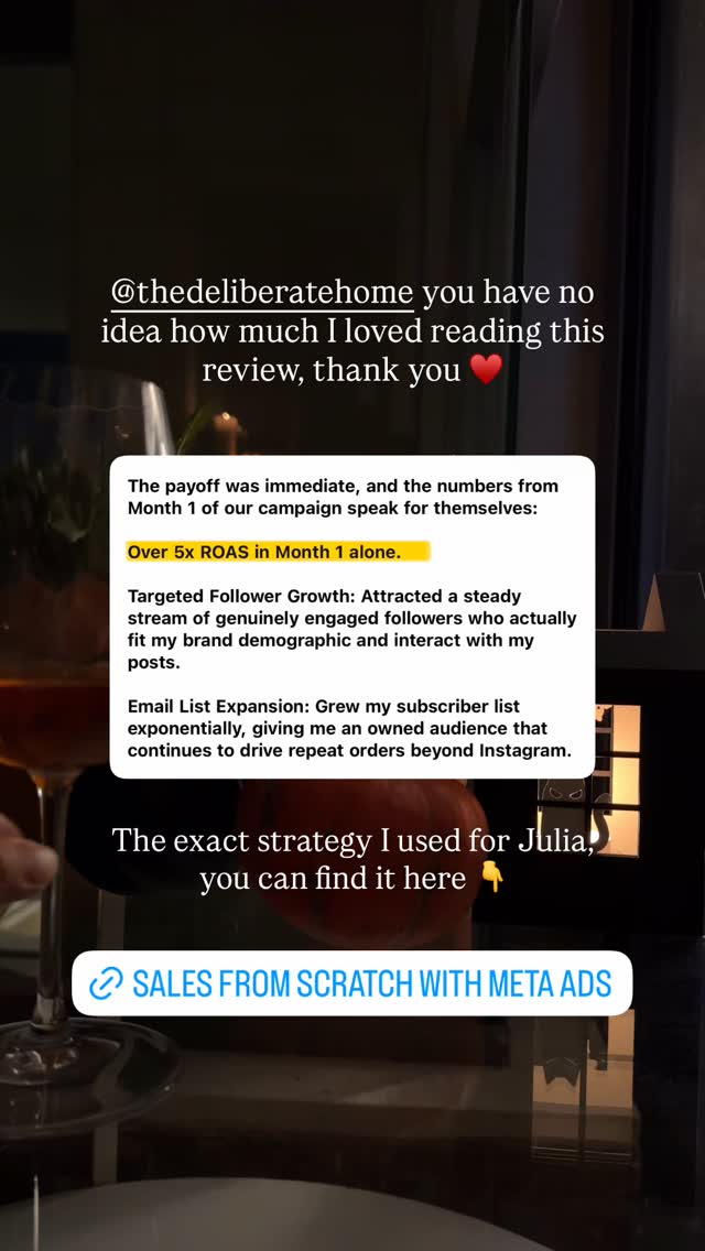 Secret Insta Club Facebook ad: Sales from Scratch with Meta Ads