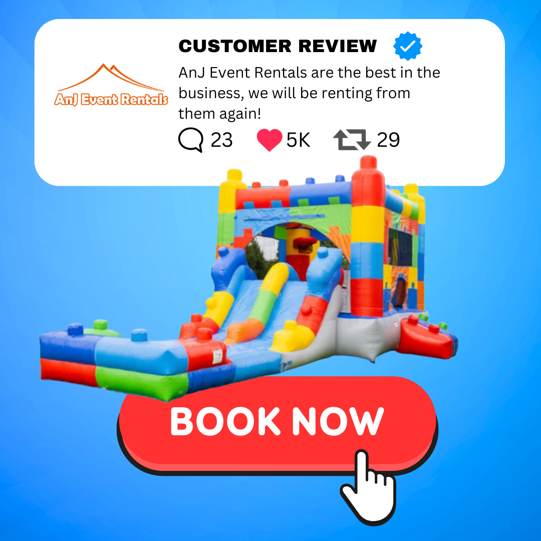 AnJ Event Rentals Facebook ad: Book now!