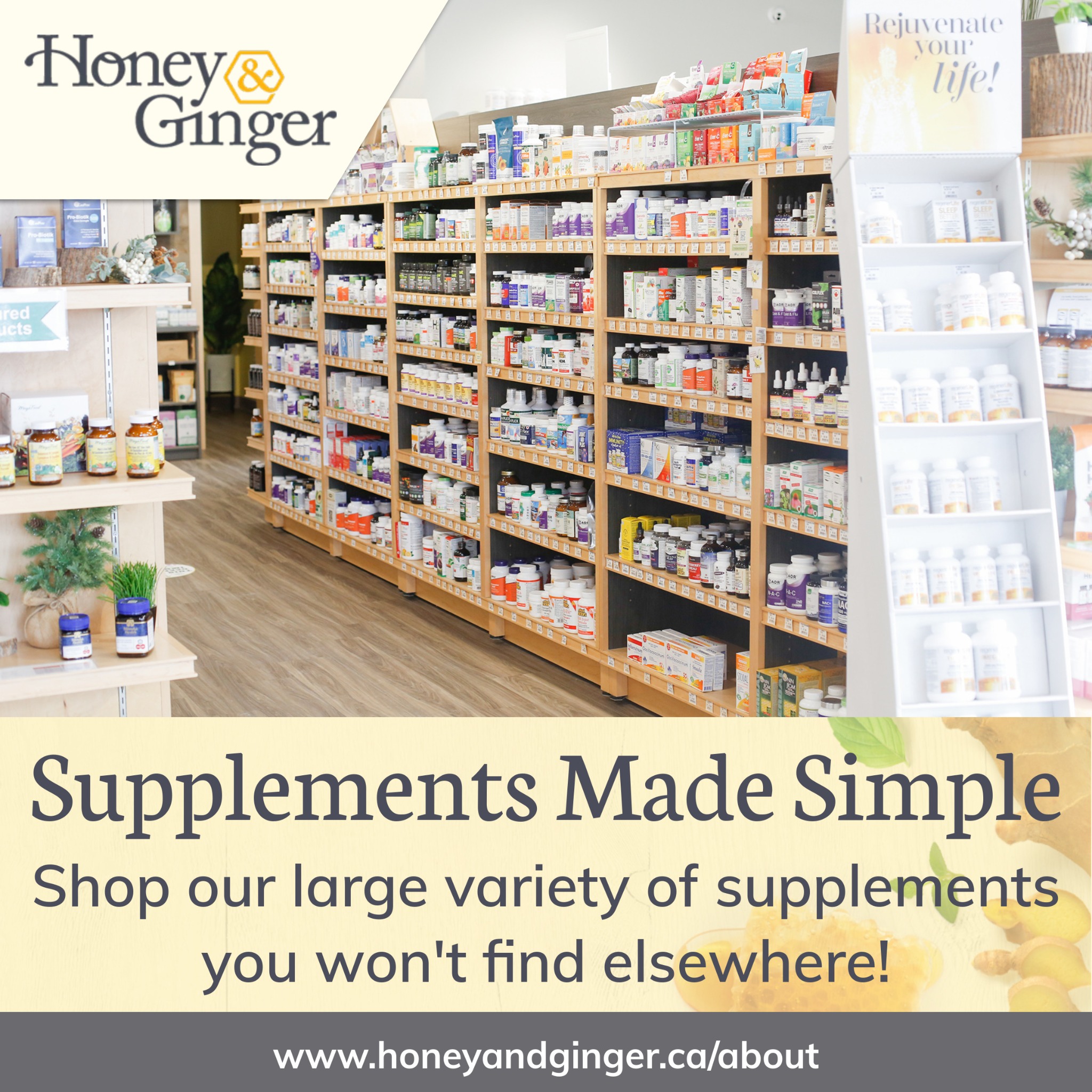 Honey & Ginger Facebook ad