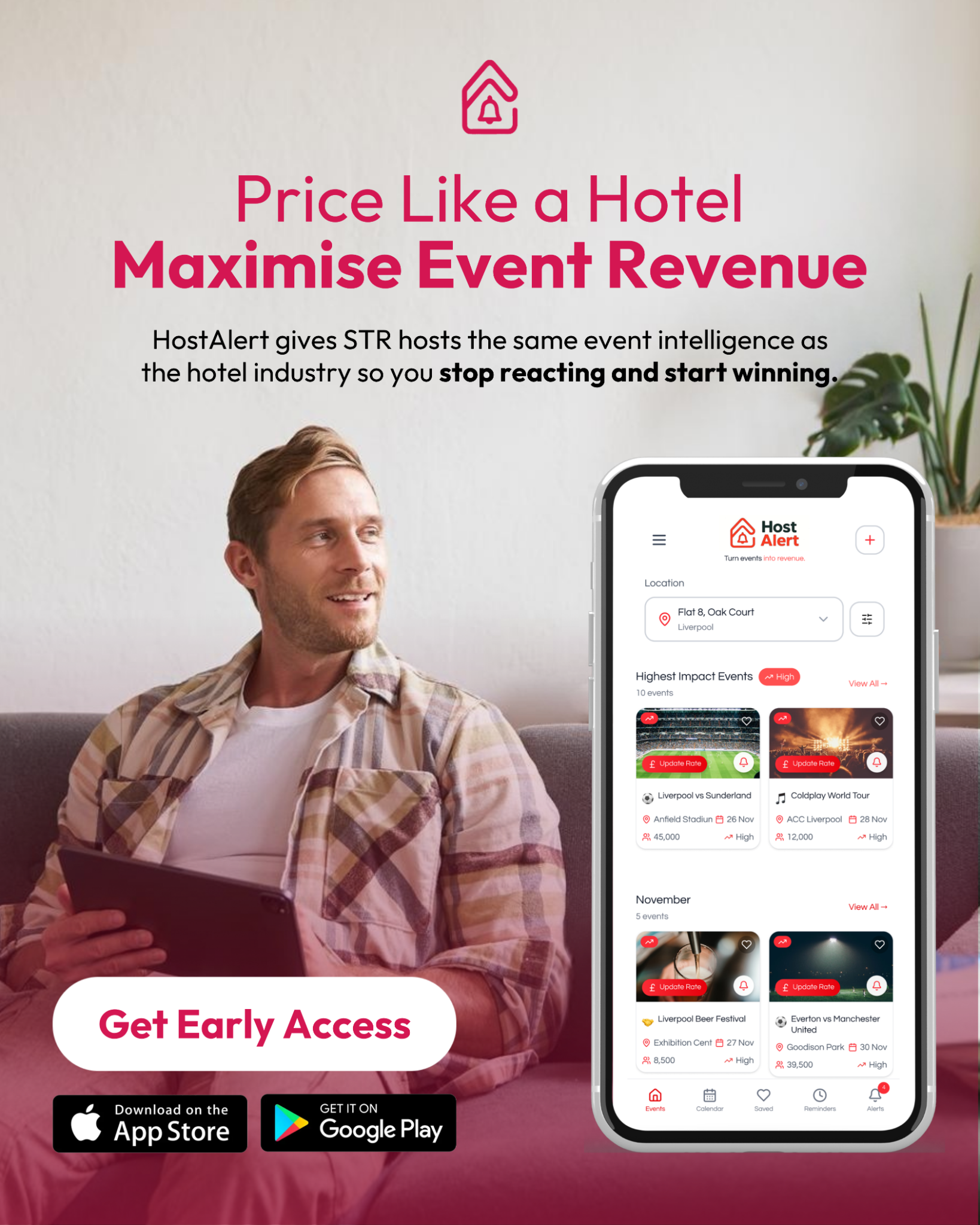 Host Alert Facebook ad: Real-Time Event Alerts