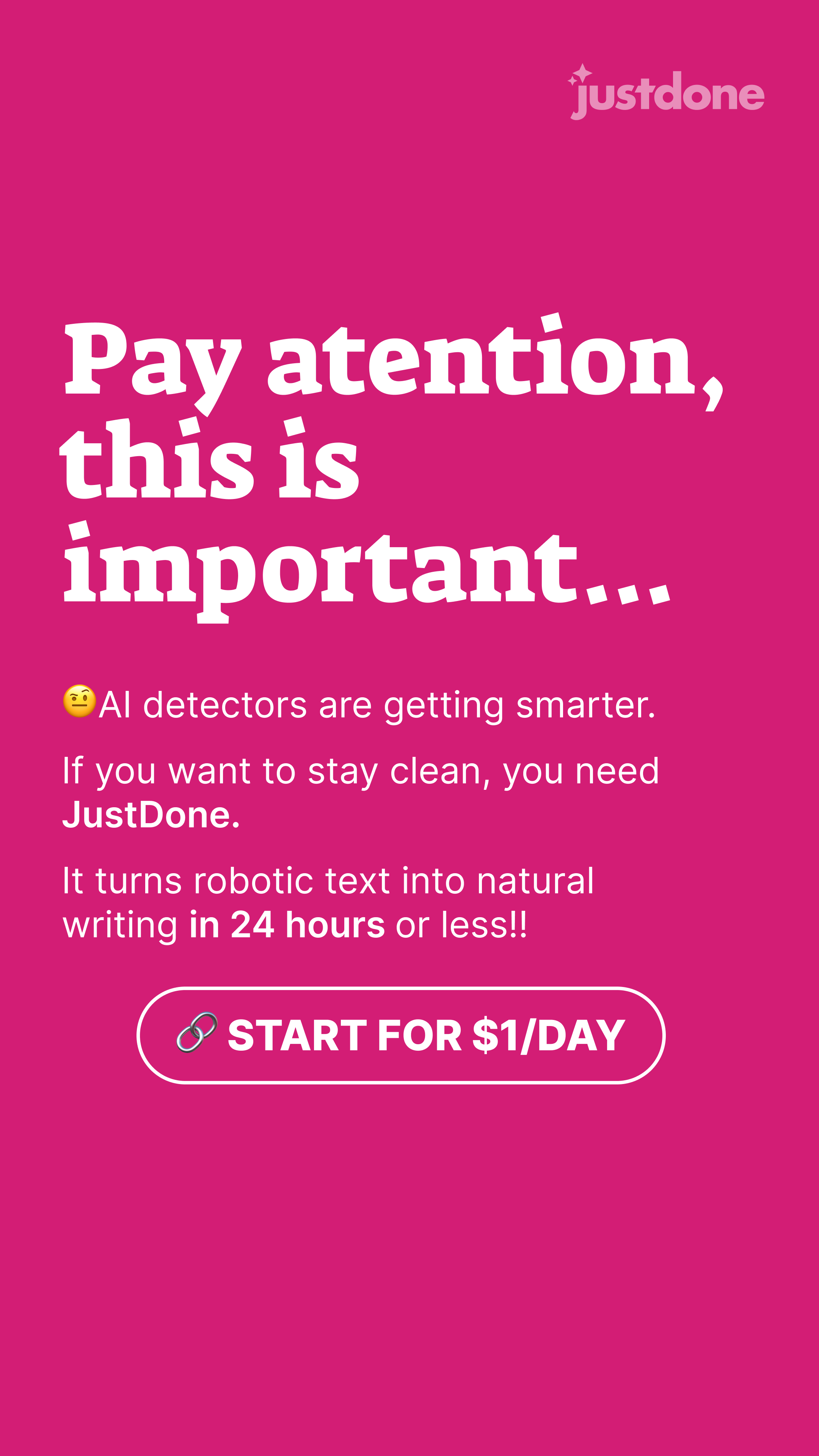 JustDone Facebook ad