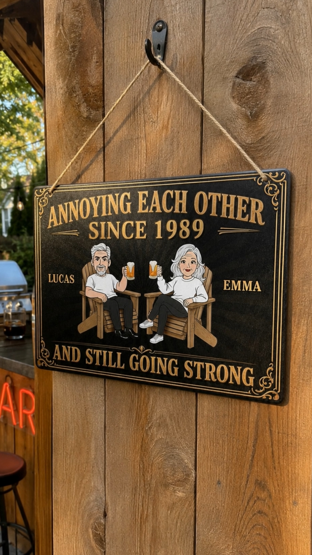 Gift Soul Facebook ad: Custom home decor metal sign made for camping…