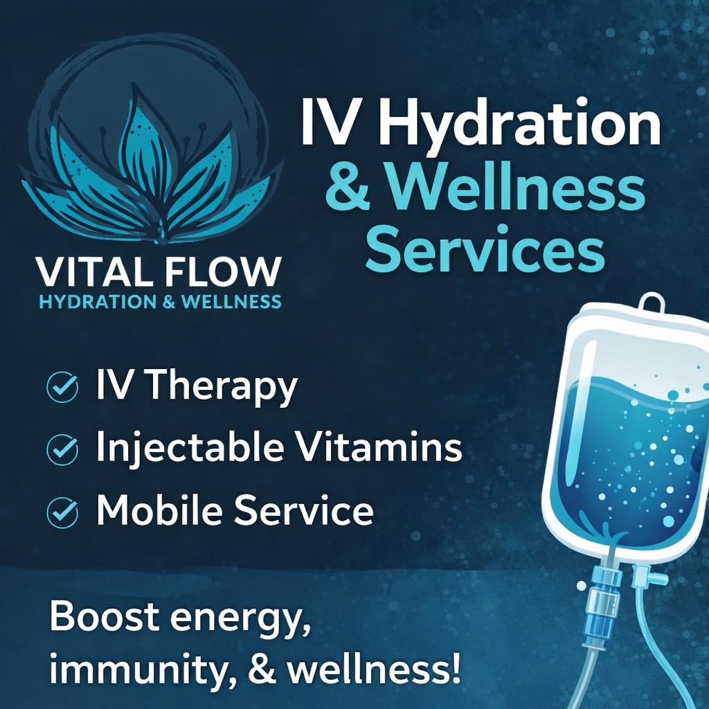 Vital Flow Hydration & Wellness Facebook ad: Nurse-owned and operated, physician-overseen care you can…