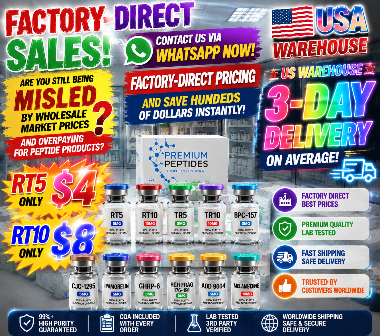 Peptide Factory - US Warehouse Facebook ad: Become Our Distribution Partner | Exclusive Peptide…