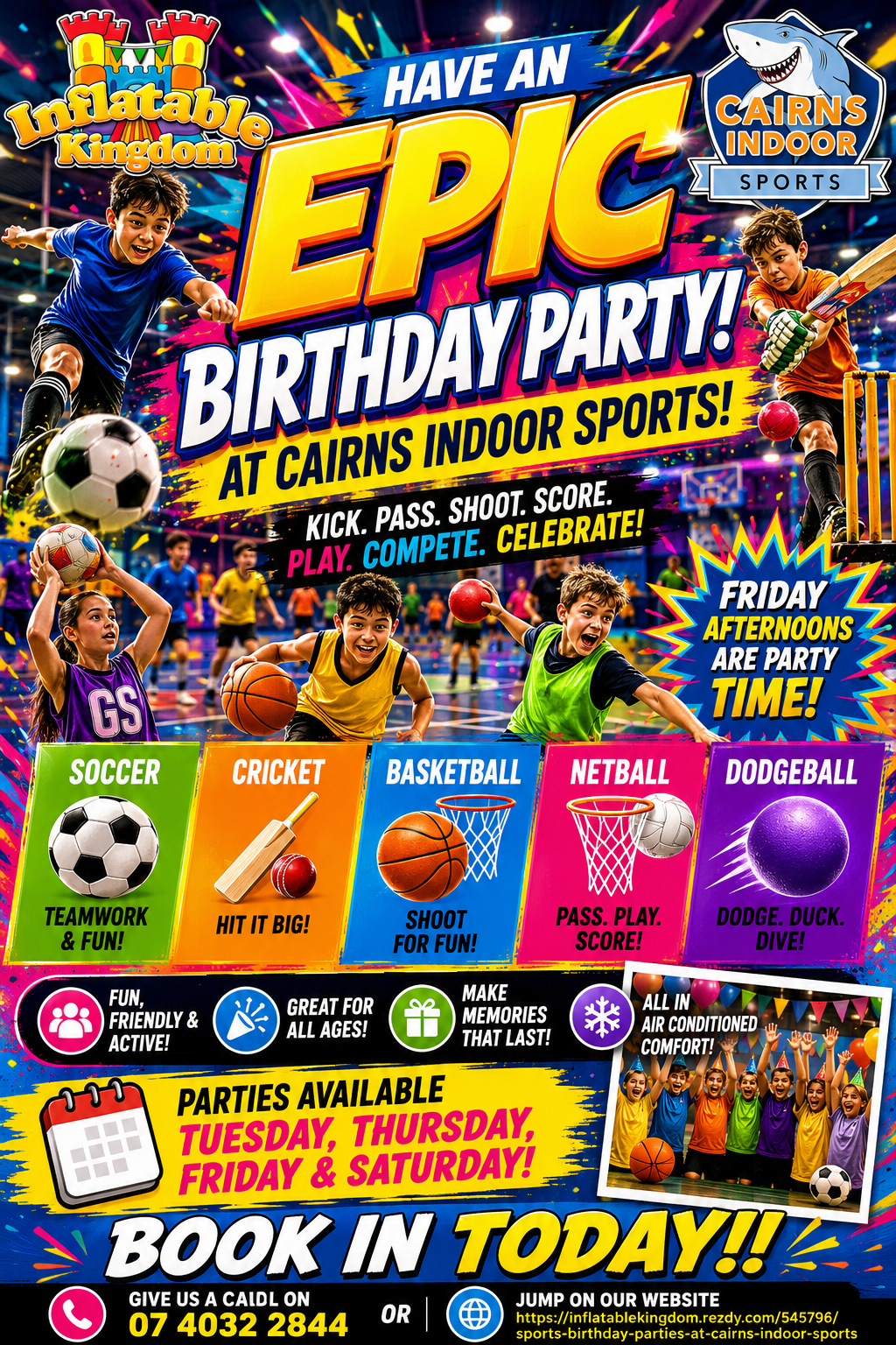 Cairns Indoor Sports Facebook ad