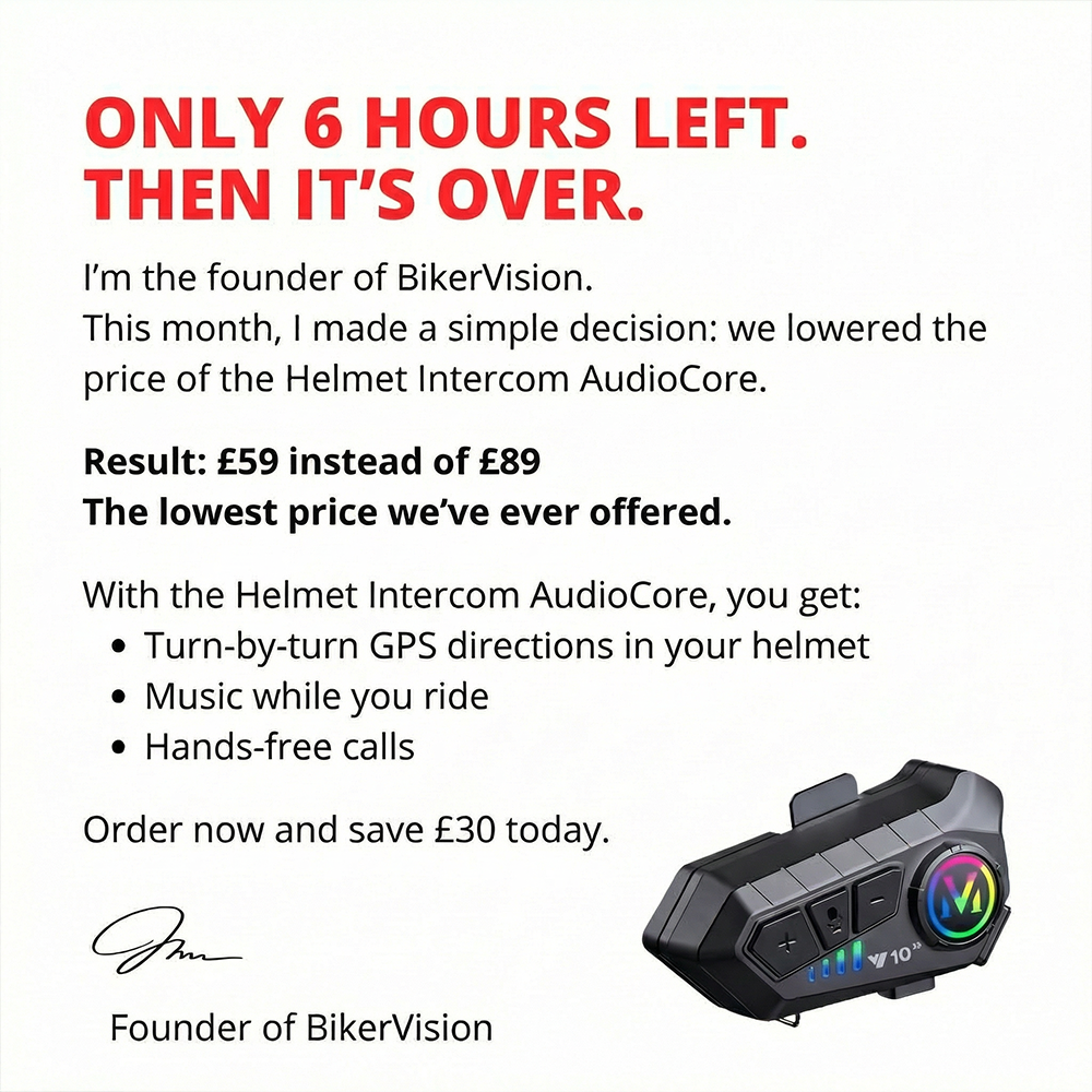 BikerVision Facebook ad