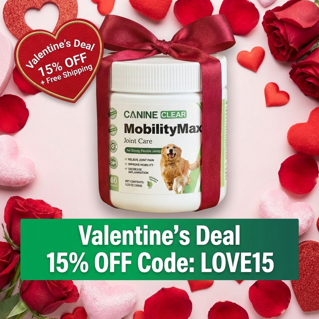 Canine Clear Facebook ad: Show Your Pup Some Love This Valentine's Day