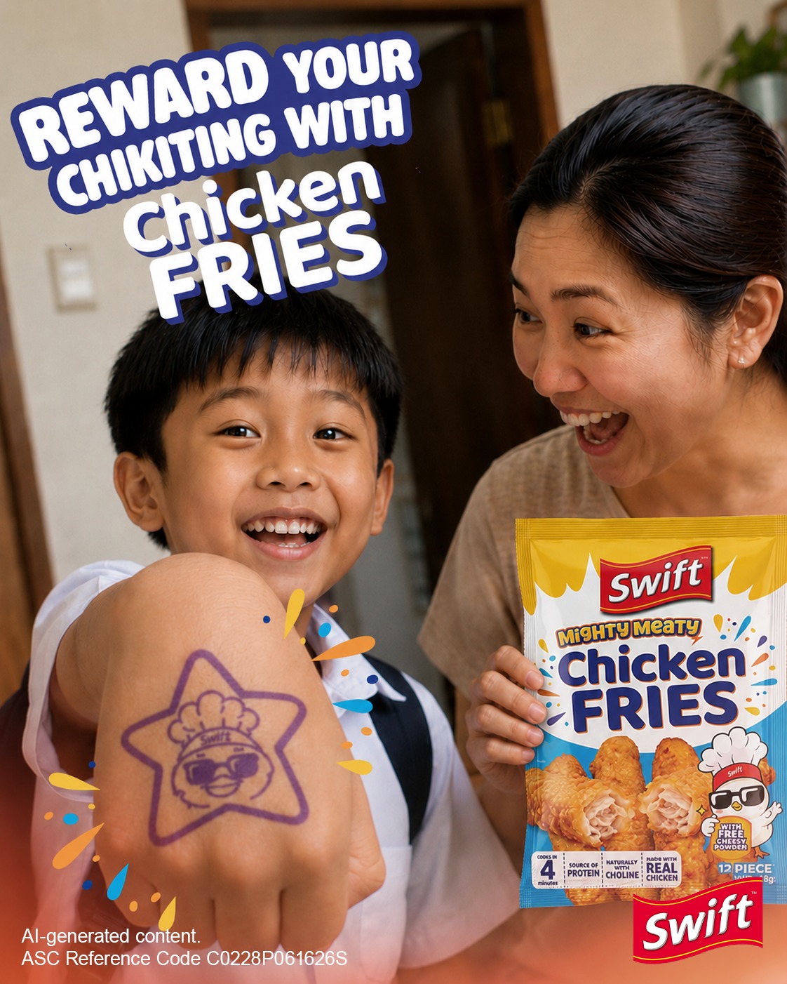 Swift Foods Philippines Facebook ad: Because a job well done deserves a tasty…