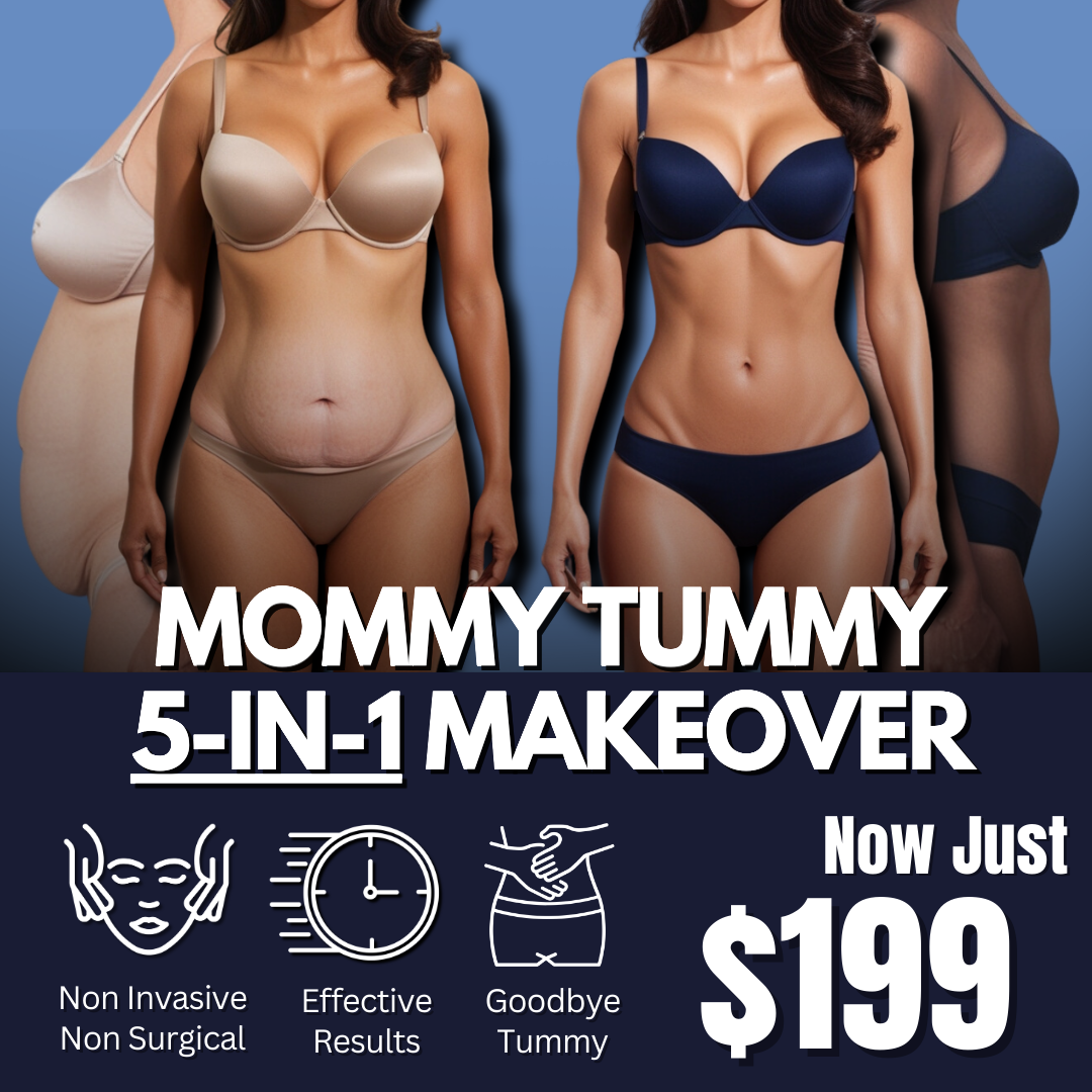 C bodied it Facebook ad: 5-in-1 Mommy Makeover Only $199