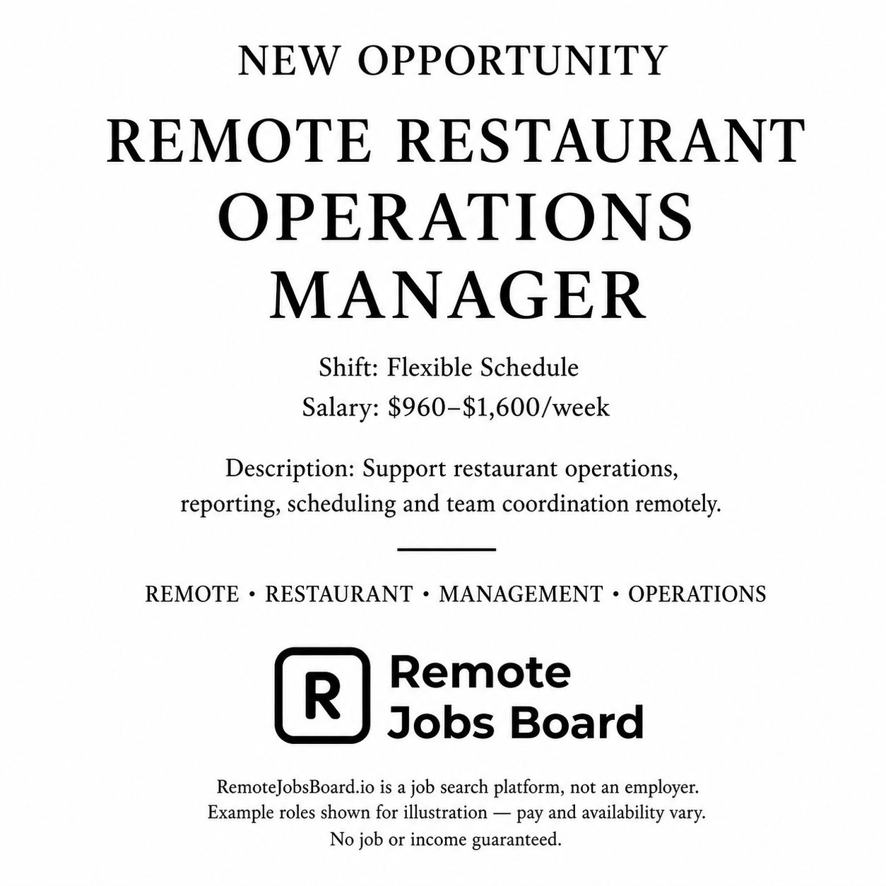 Remote Jobs Board - Work From Anywhere Facebook ad