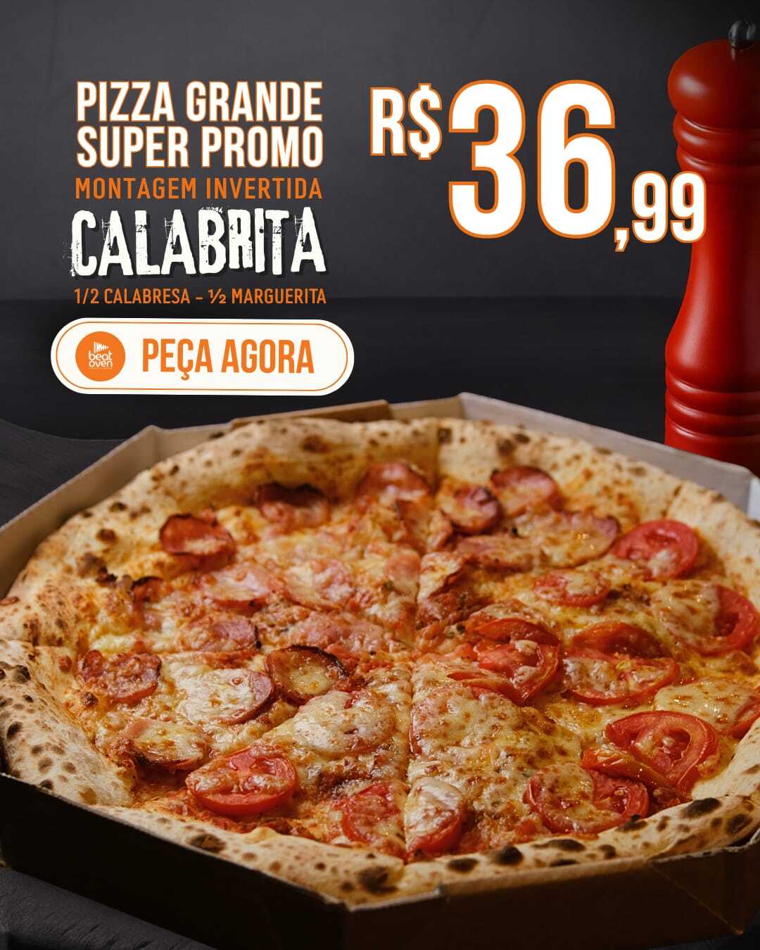 Pizzaria BeatOven Facebook ad: Quando dois clássicos se encontram, vira aquele mashup…