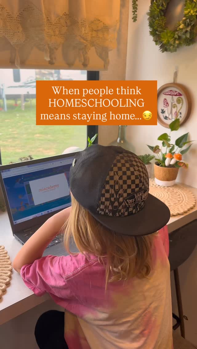Miacademy Learning Facebook ad: Homeschool life while on the road.