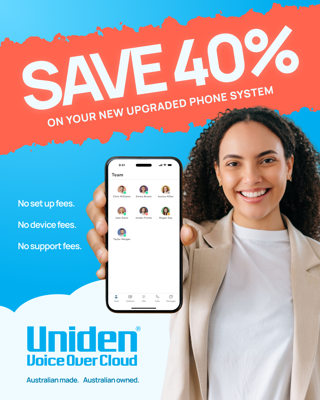 Uniden Voice Over Cloud Facebook ad
