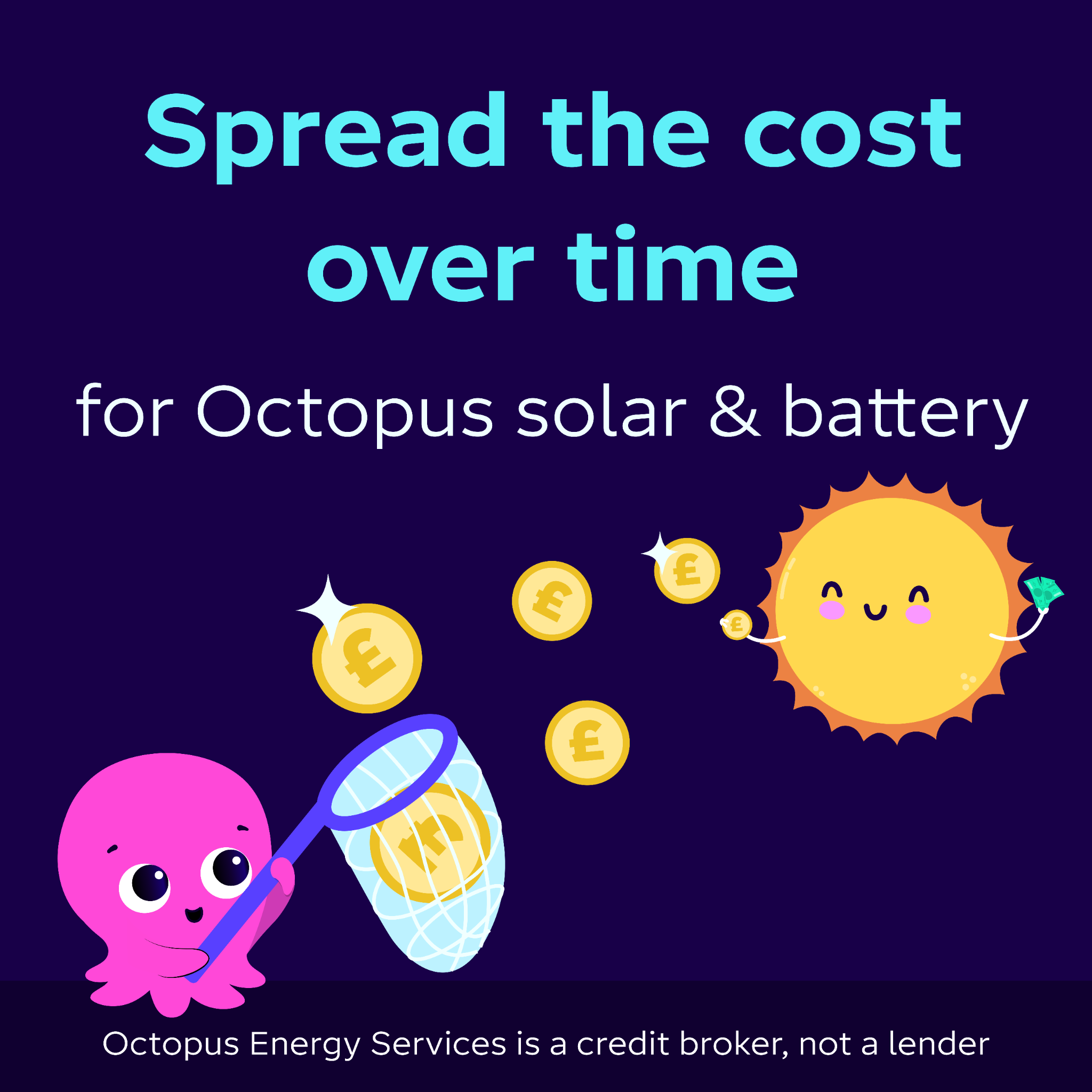 Octopus Energy Facebook ad: Run on sunshine