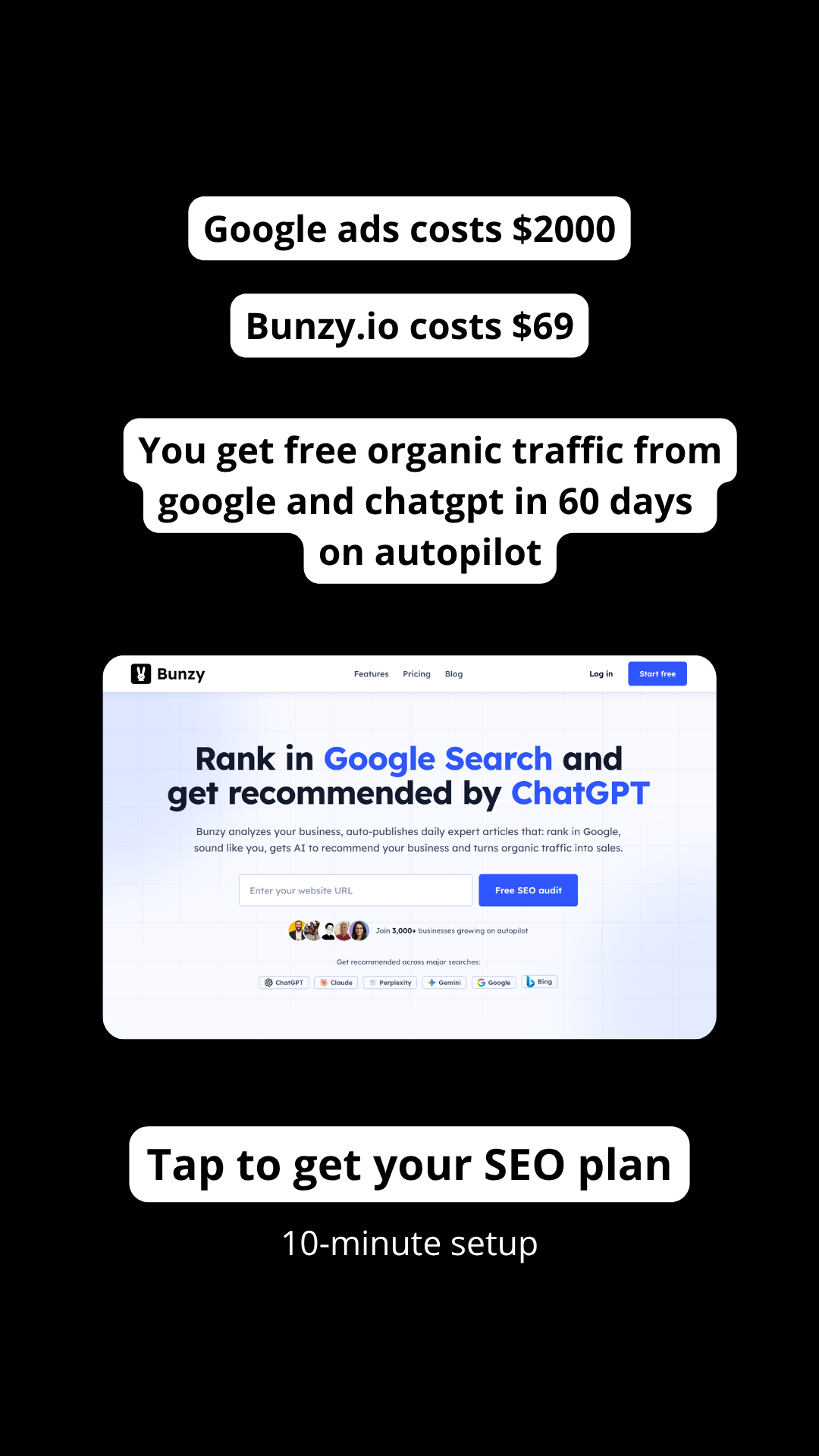 Bunzy Facebook ad