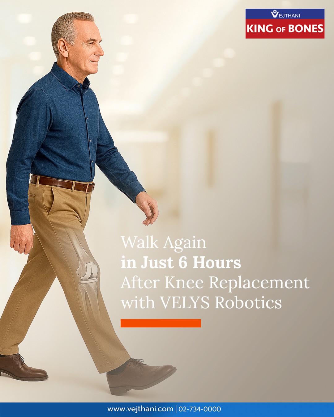 Vejthani International Hospital Facebook ad: Walk Again in Just 6 Hours After Knee…