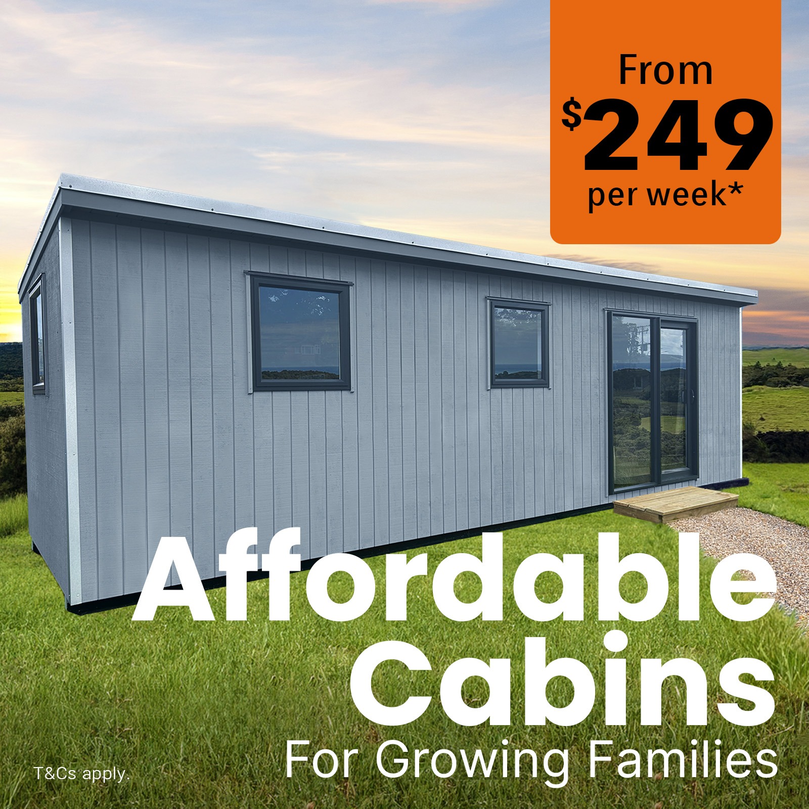 Cabins Direct Facebook ad