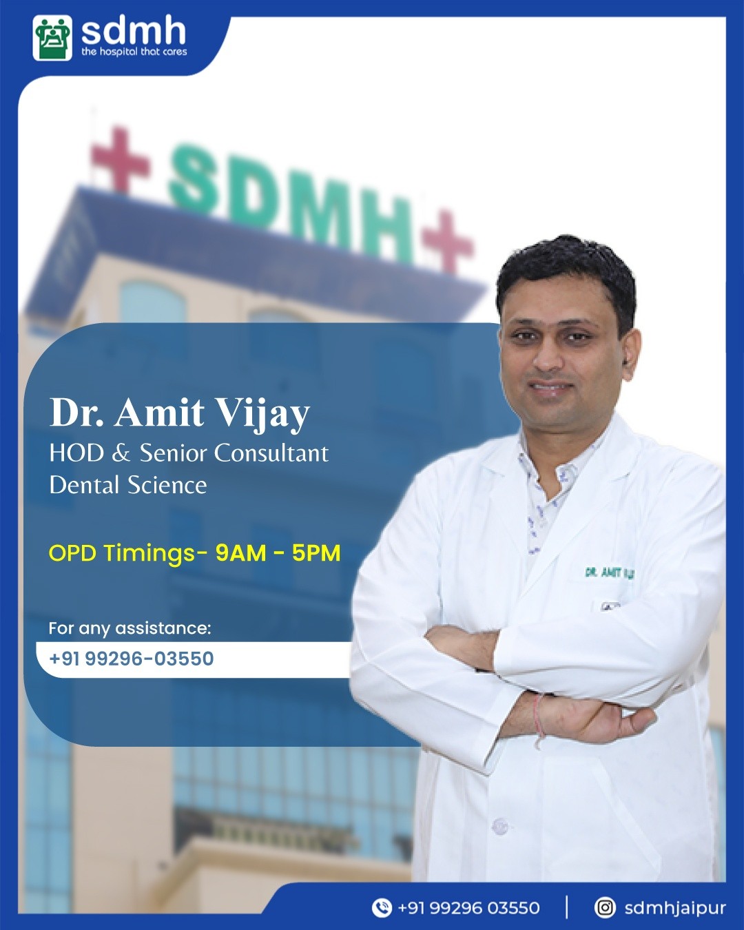 Santokba Durlabhji Memorial Hospital Facebook ad: Advanced dental care with expertise and innovation.