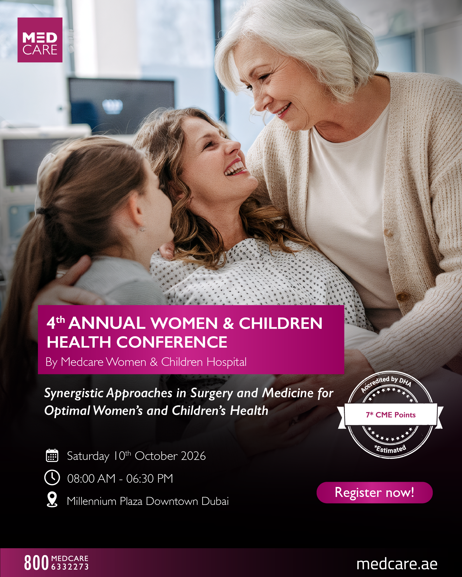 Medcare Facebook ad: 4th Annual Women & Children Health Conference