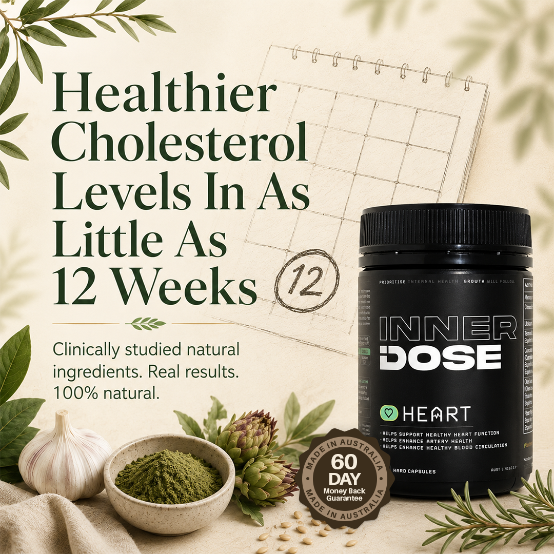 Inner Dose Facebook ad: Improve BP & Cholesterol Naturally