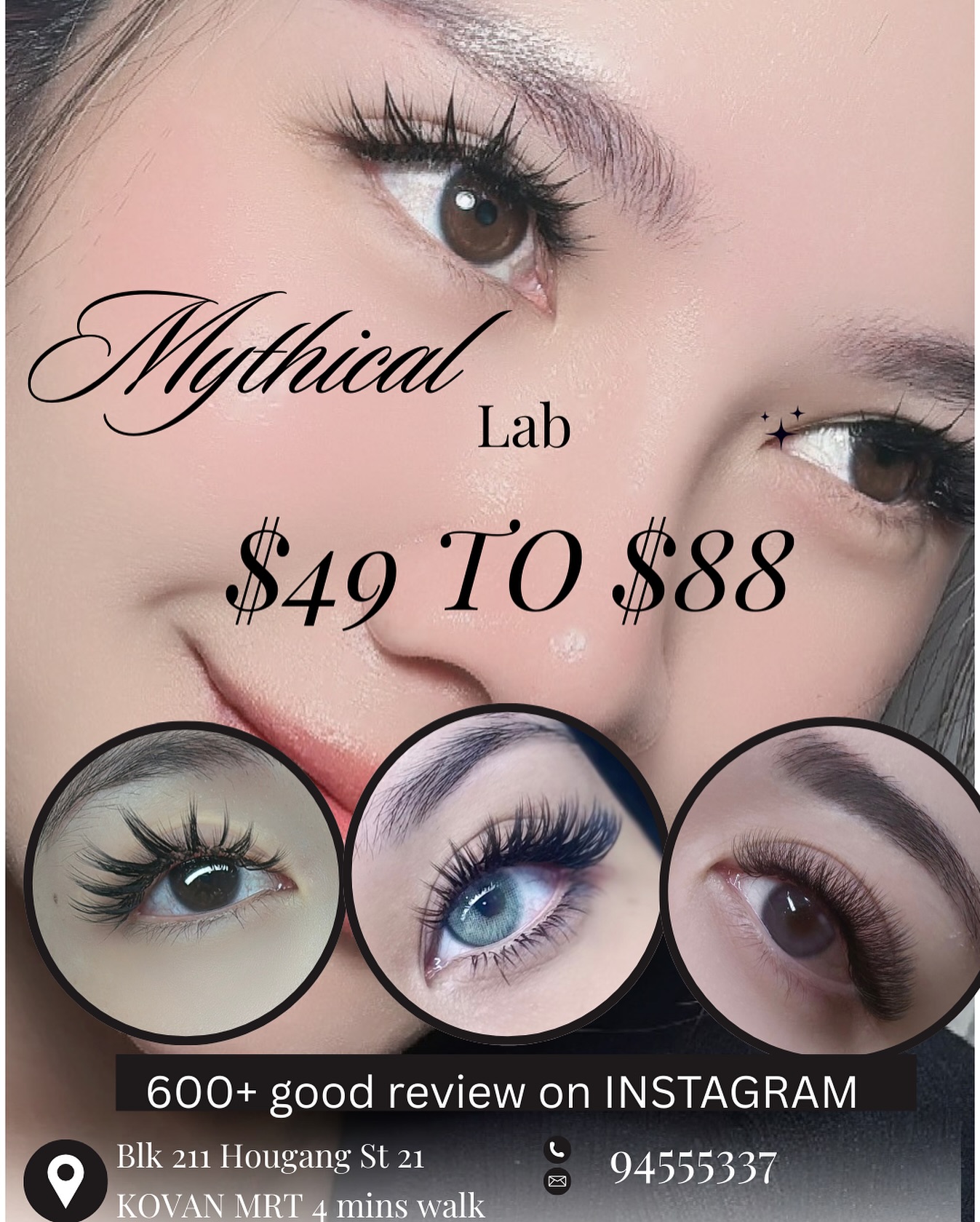 Mythical Lashes Facebook ad