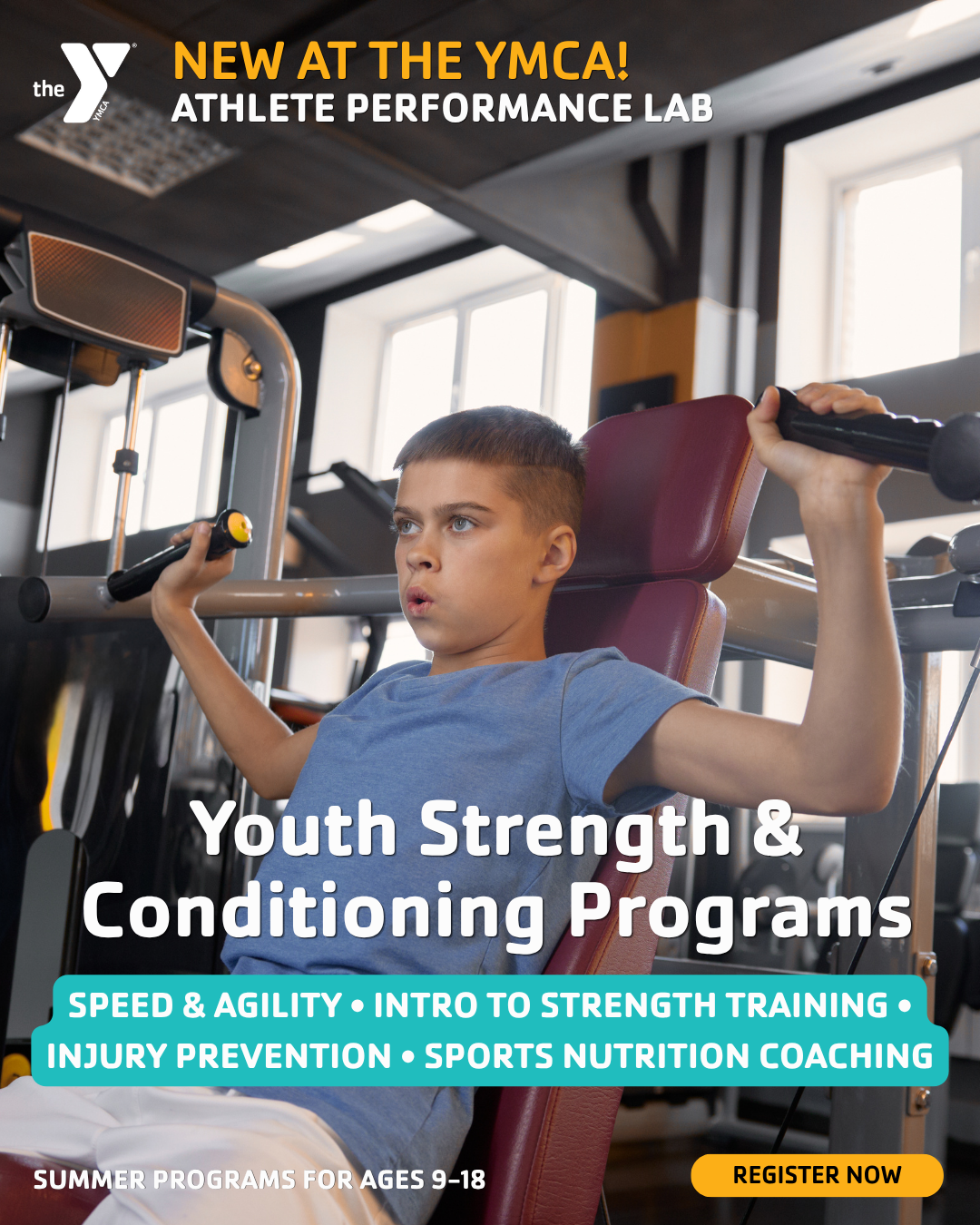 YMCA of Northern Colorado Facebook ad: Register Now: Athlete Performance Lab