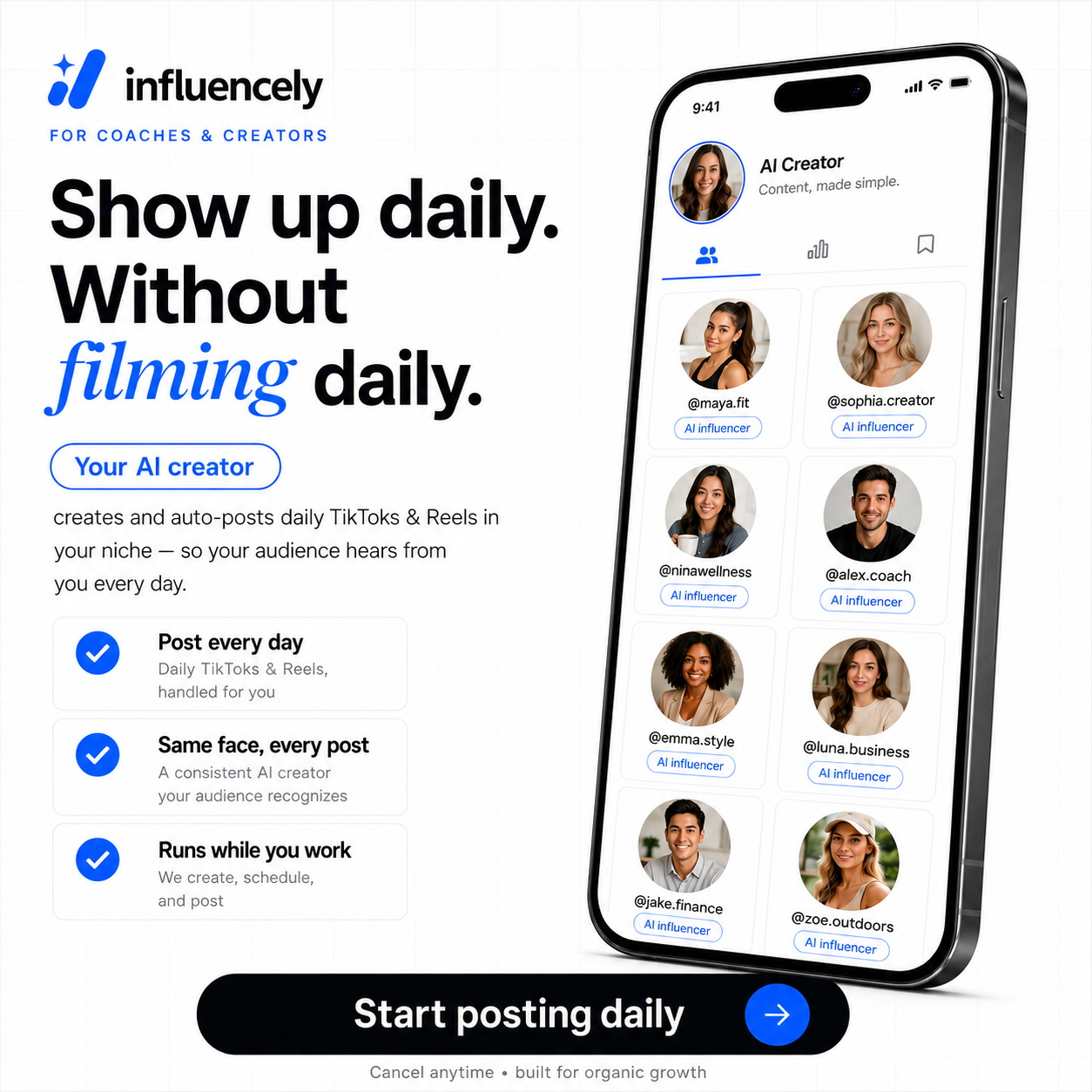 Influencely.ai Facebook ad from Jun 17, 2026