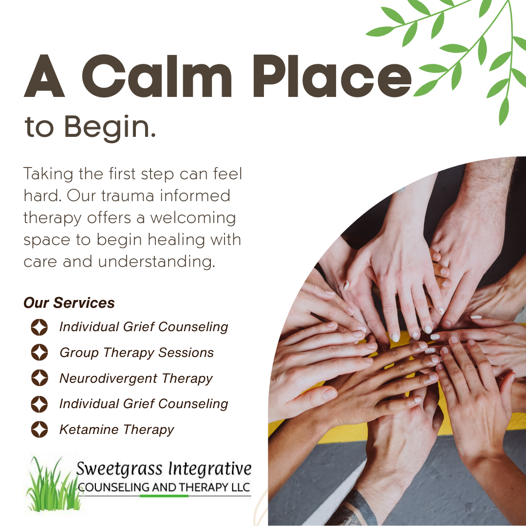 Sweetgrass Integrative Counseling and Therapy LLC Facebook ad: Support for Trauma Healing