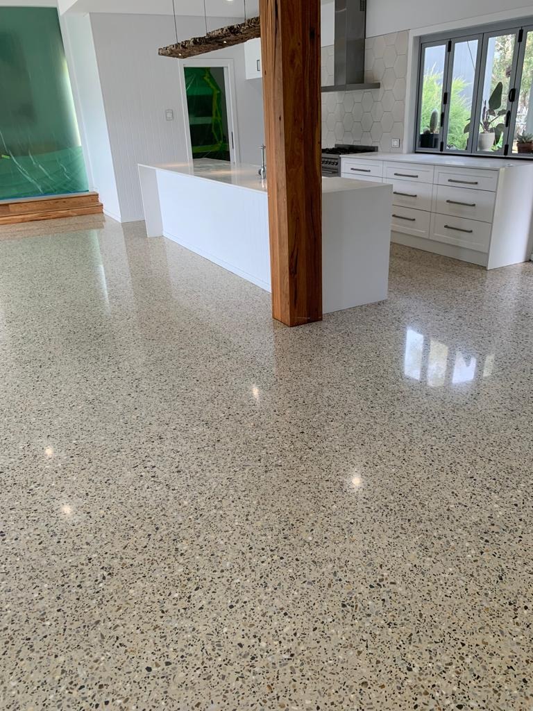 Polished Off Facebook ad: Turn your boring concrete into a beautiful stunning floor
