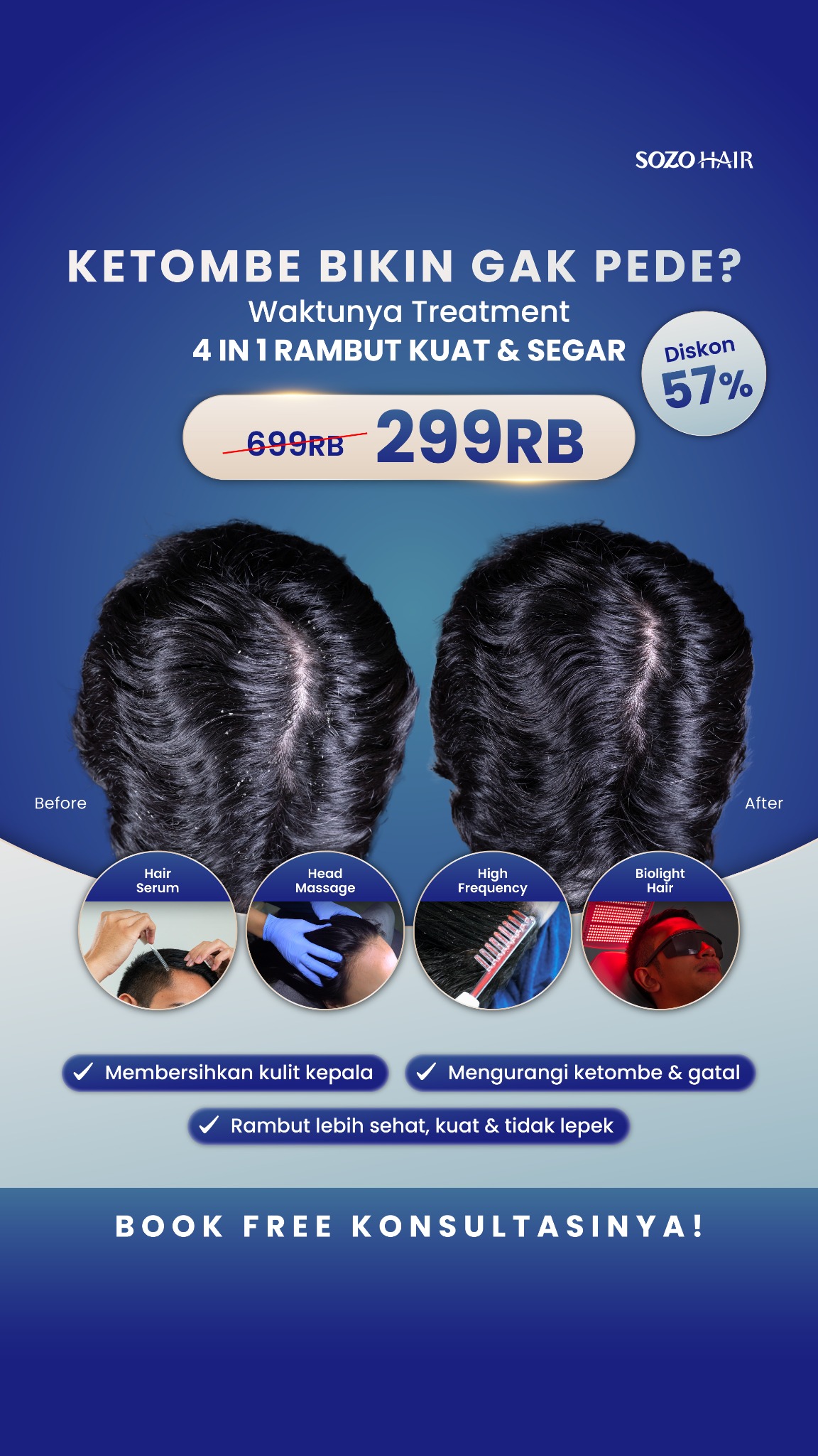 SOZO Hair Science Facebook ad