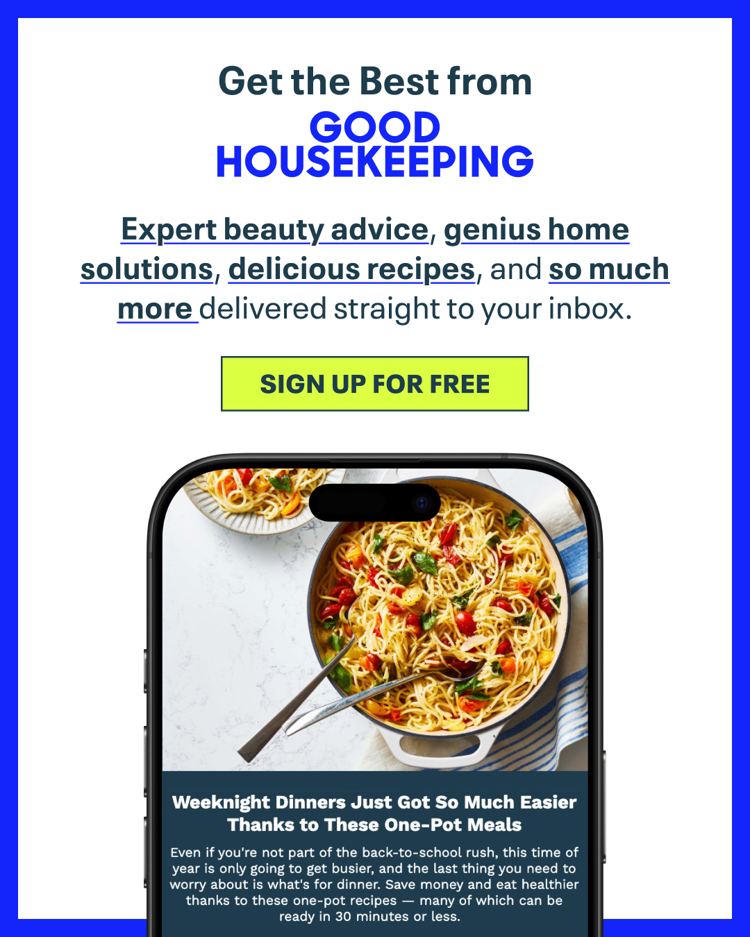 Good Housekeeping Facebook ad
