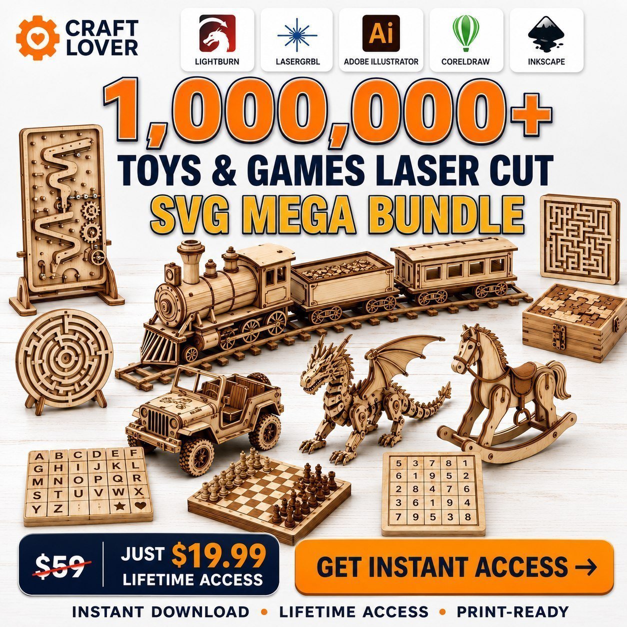 Craft Lover Facebook ad: More Designs for Your Laser Business