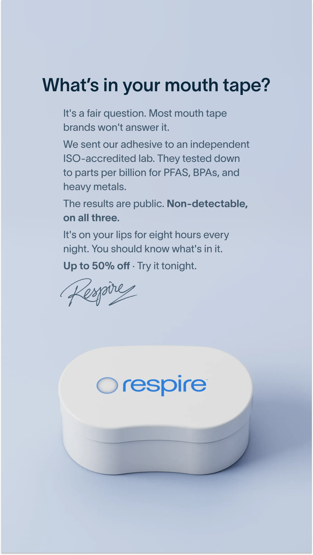 Try Respire Facebook ad