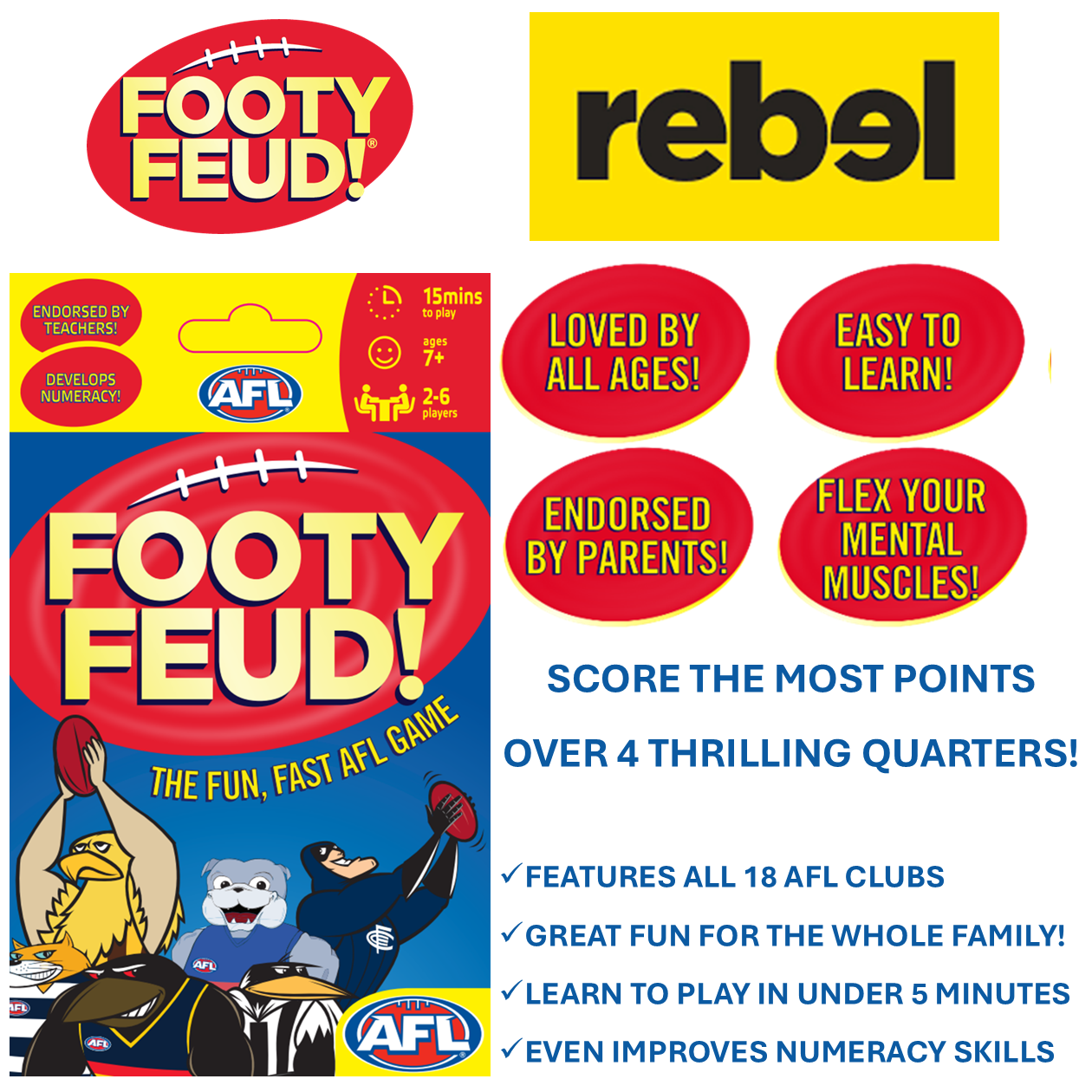 Sporting Chance Games Facebook ad: Quick to learn, loved by all ages and even endorsed by…