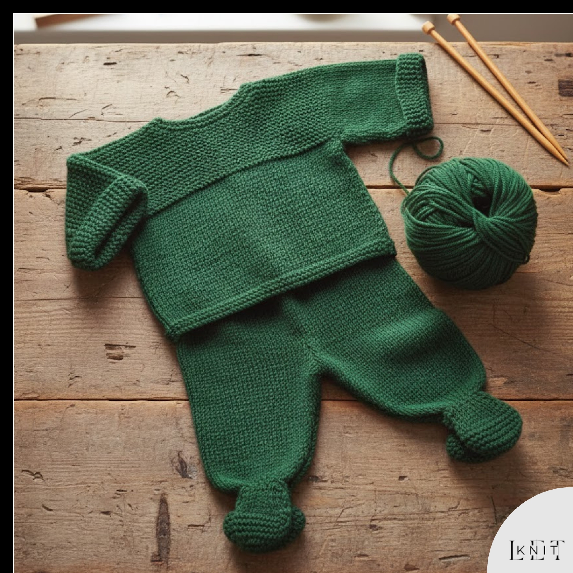 Let's Knit Facebook ad: Unisex Very Easy Full Set Little Outfit Knitting Pattern