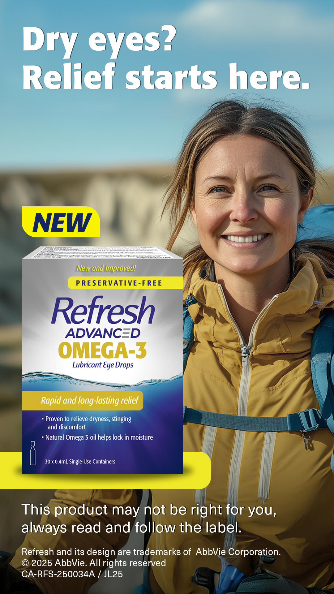 Refresh Lubricant Eye Drops - Canada Facebook ad from Jul 15, 2025