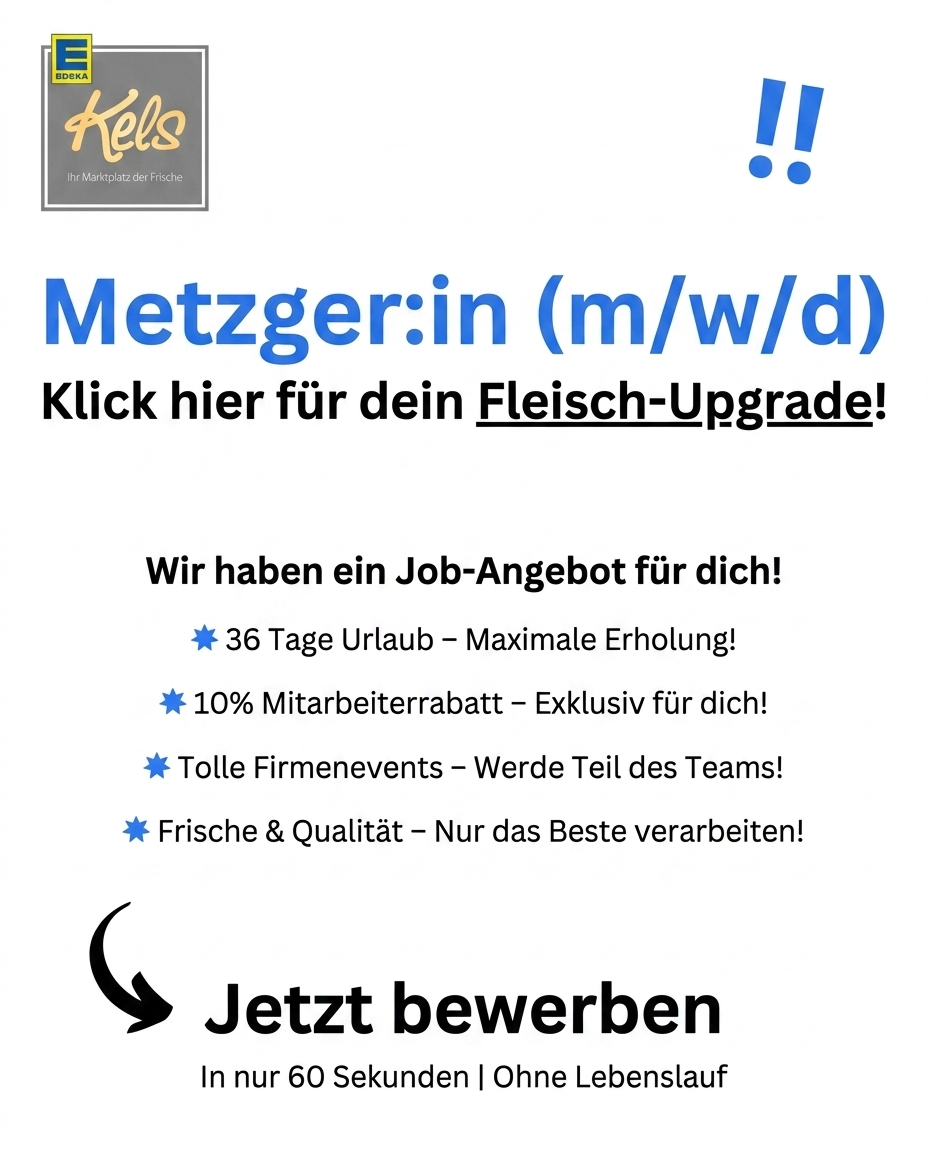 EDEKA Kels Stellenmarkt Facebook ad from Jun 15, 2026