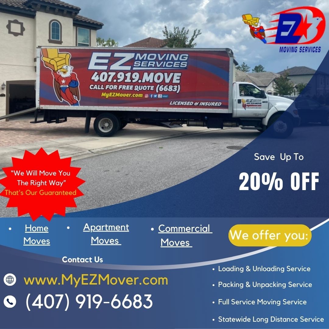 EZ Moving Services Facebook ad: 30 Minutes FREE for Local Moving Services