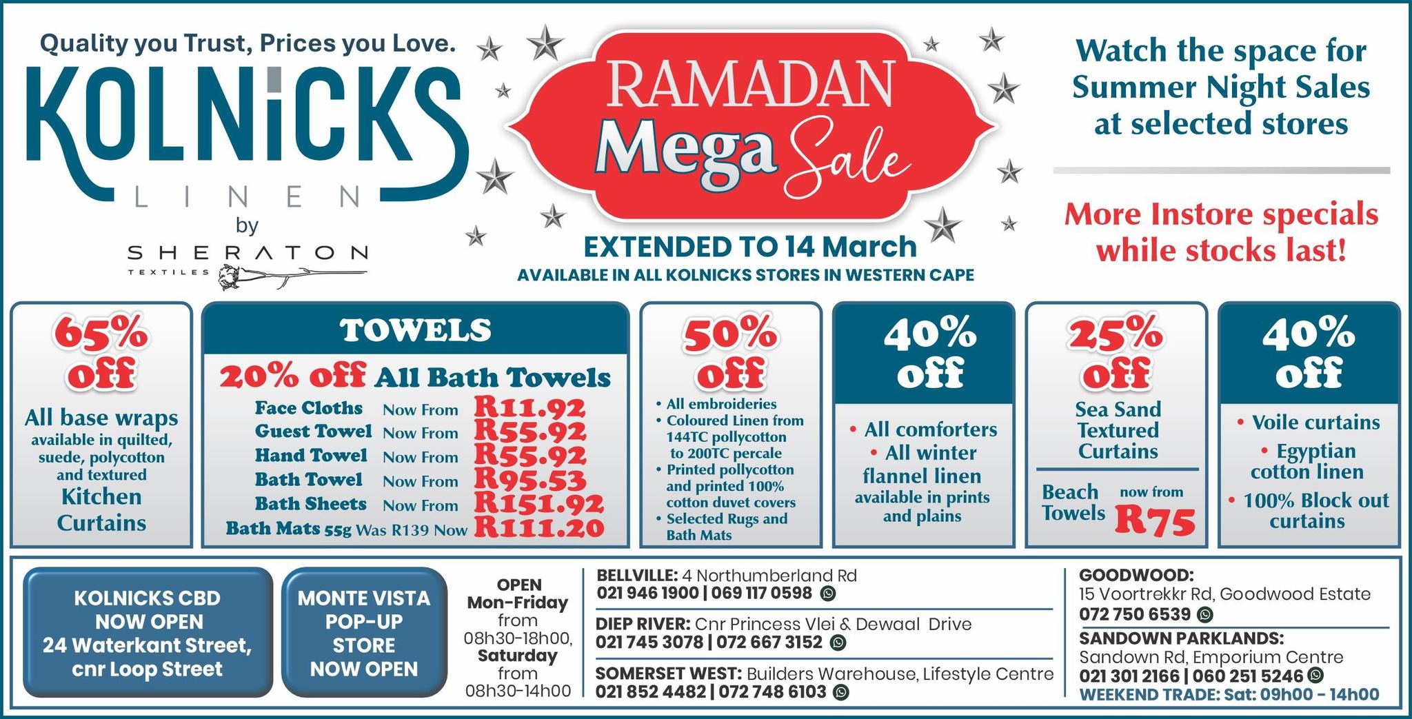 Kolnicks Facebook ad: KOLNICKS RAMADAN MEGA SALE, EXTENDED TO 14 MARCH!